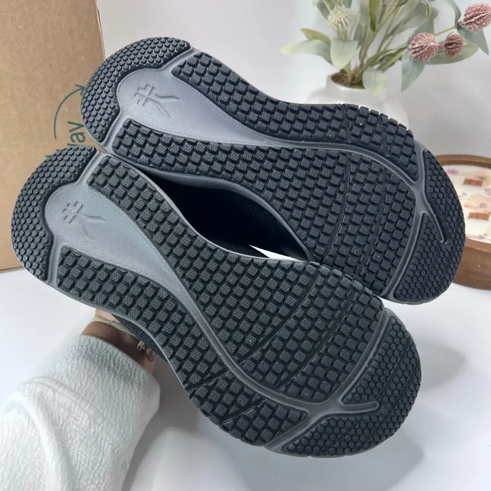 Kuru Quantum 2.0 Walking Comfort Sneaker Jet Black/Slate Gray Women 9.5 Wide NWB